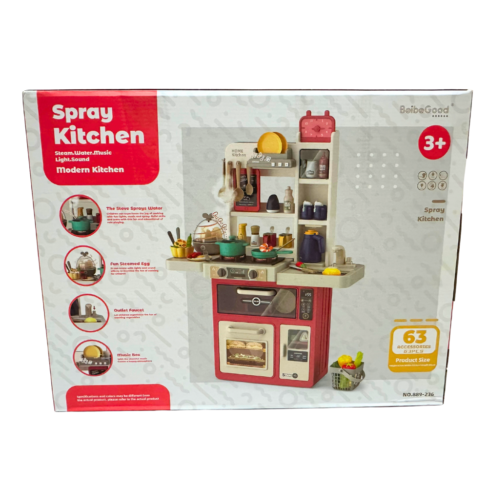 Детска кухня за игра оборудвана с реални ефекти 63 части - Image 2
